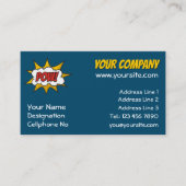 Pow Comic Sound-effect Visitekaartje (Voorkant)