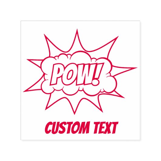 Pow Comic Sound-effect Zelfinktende Stempel (Design)