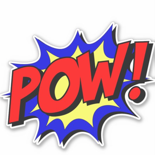 POW! Comic Text Effect Sticker - Retro Fun (Voorkant)