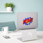 POW! Comic Text Effect Sticker - Retro Fun (Laptop op bureau)
