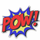 POW! Comic Text Effect Sticker - Retro Fun (Voorkant)
