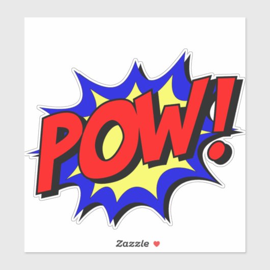 POW! Comic Text Effect Sticker - Retro Fun (Vel)
