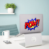 POW! Comic Text Effect Sticker - Retro Fun (Laptop op bureau)