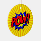 POW Comic Word-Ornament Keramisch Ornament (Rechts)