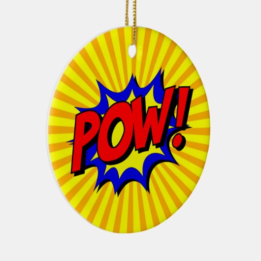 POW Comic Word-Ornament Keramisch Ornament (Rechts)