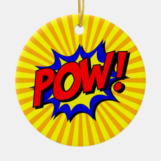 POW Comic Word-Ornament Keramisch Ornament (Voorkant)