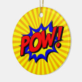 POW Comic Word-Ornament Keramisch Ornament (Links)