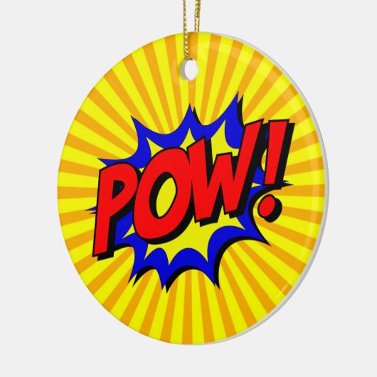 POW Comic Word-Ornament Keramisch Ornament (Links)