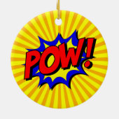 POW Comic Word-Ornament Keramisch Ornament (Achterkant)