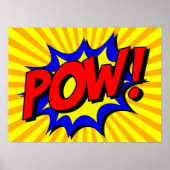 POW Comic Word-Poster Poster (Voorkant)