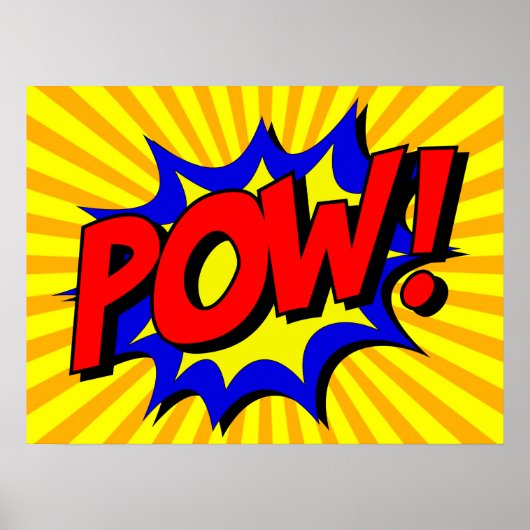 POW Comic Word-Poster Poster (Voorkant)