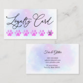 pow drukt trouwe gezelschapshuisdieren af visitekaartje (Voorkant / Achterkant)