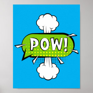 Pow! Dynamic Pop Art Comic Punch Poster