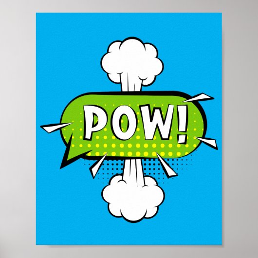 Pow! Dynamic Pop Art Comic Punch Poster (Voorkant)