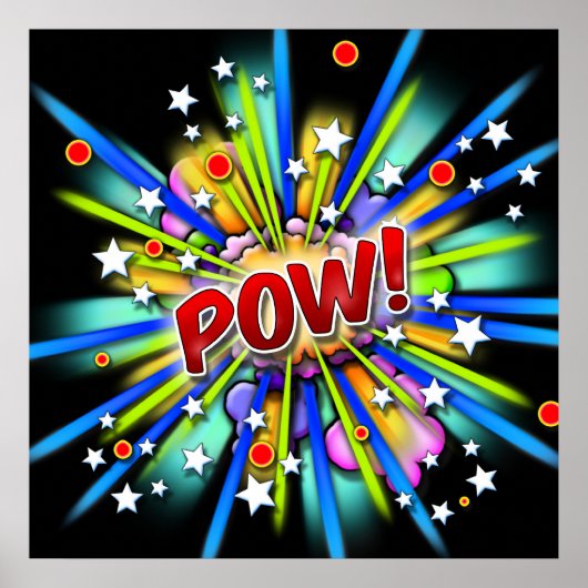 POW! Explosiedruk Poster (Voorkant)