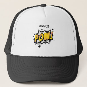 Pow fun pop art stripstijl typografie callout trucker pet