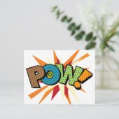 POW Fun Retro Comic Book Pop Art Briefkaart (Staand voorkant)