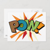 POW Fun Retro Comic Book Pop Art Briefkaart (Voorkant / Achterkant)