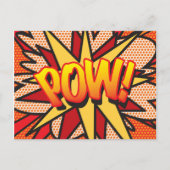 POW Fun Retro Comic Book Pop Art Briefkaart (Voorkant)