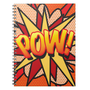 POW Fun Retro Comic Book Pop Art Notitieboek
