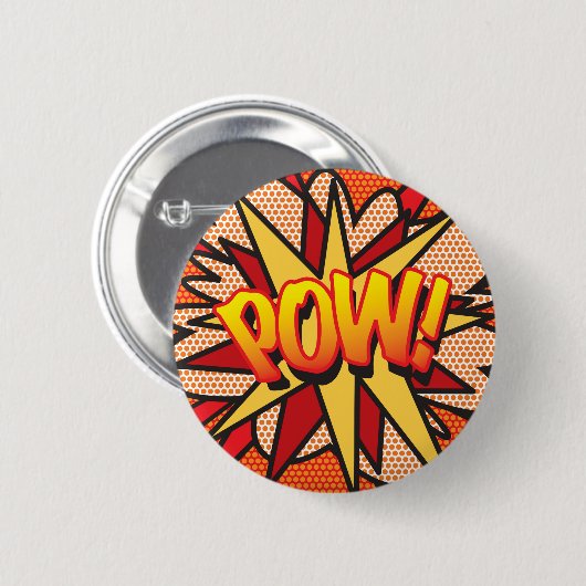 POW Fun Retro Comic Book Pop Art Ronde Button 5,7 Cm (Voorkant /achterkant)