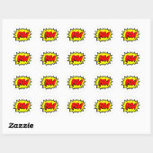 POW - Kunst voor Pop van stripboeken Ronde Sticker (Vel)