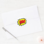 POW - Kunst voor Pop van stripboeken Ronde Sticker (Envelop)