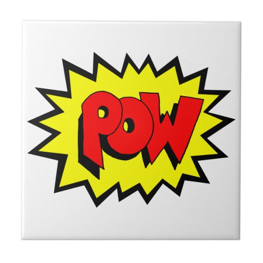 POW - Kunst voor Pop van stripboeken Tegeltje (Voorkant)