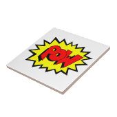 POW - Kunst voor Pop van stripboeken Tegeltje (Zijkant)