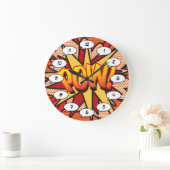 POW Leuk Modern Comic Book Typografie Trendy Grote Klok (Huis)