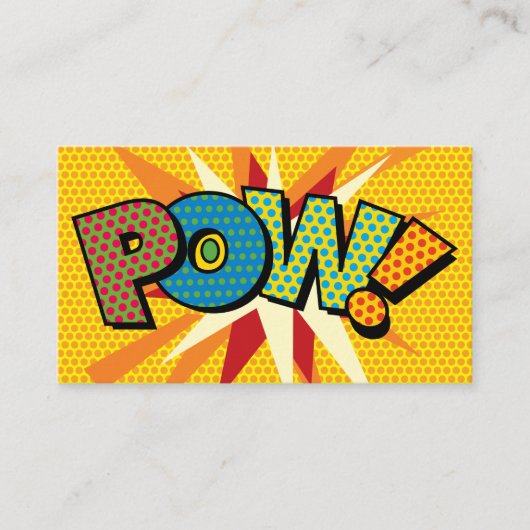 POW Leuk Retro Stripboek Visitekaartje (Voorkant)