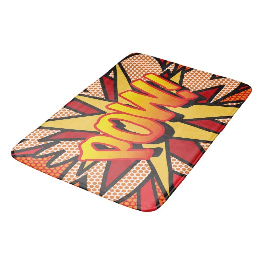 POW Leuke Retro Stripboek Pop Art Badmat (Gekanteld)
