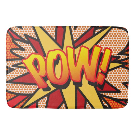 POW Leuke Retro Stripboek Pop Art Badmat (Voorkant)