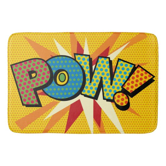 POW Leuke Retro Stripboek Pop Art Badmat (Voorkant)