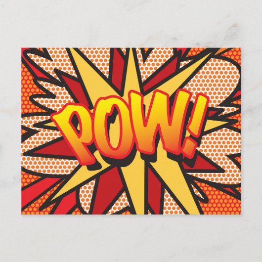 POW Leuke Retro Stripboek Pop Art Briefkaart (Voorkant)