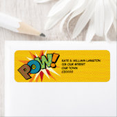 POW Leuke Retro Stripboek Pop Art Etiket (Insitu)