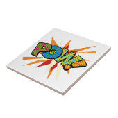 POW Leuke Retro Stripboek Pop Art Tegeltje (Zijkant)
