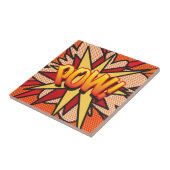 POW Leuke Retro Stripboek Pop Art Tegeltje (Zijkant)