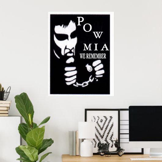 POW MET CHAINEN POSTER (Thuiskantoor)