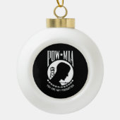 POW MIA Amerikaanse militaire helden krijgsgevange Keramische Bal Ornament (Voorkant)