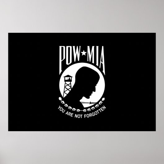 POW MIA Amerikaanse militaire helden krijgsgevange Poster (Voorkant)