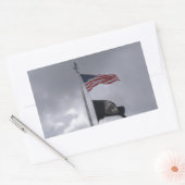 POW/MIA & Amerikaanse vlag Rechthoekige Sticker (Envelop)