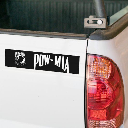 POW MIA-Bumpersticker Bumpersticker (Op Truck)