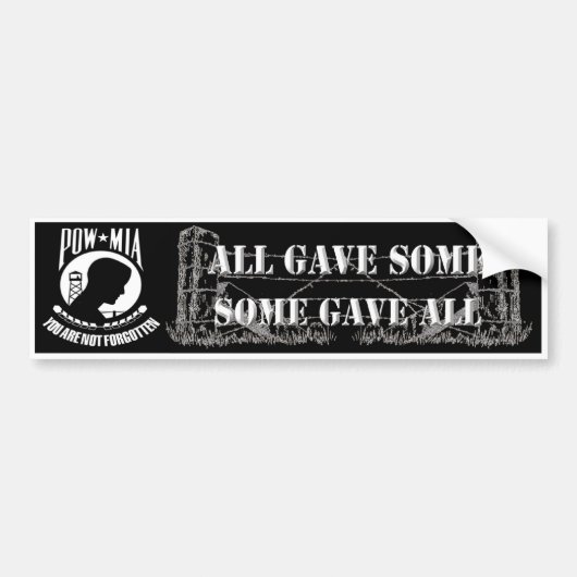 POW - MIA-Bumpersticker Bumpersticker (Voorkant)