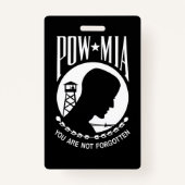 POW MIA Flag: Vermiste soldaten van de Vietnamoorl Badge (Achterkant)