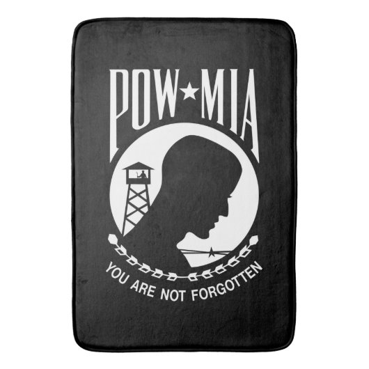 POW MIA Flag: Vermiste soldaten van de Vietnamoorl Badmat (Voorkant Verticaal)