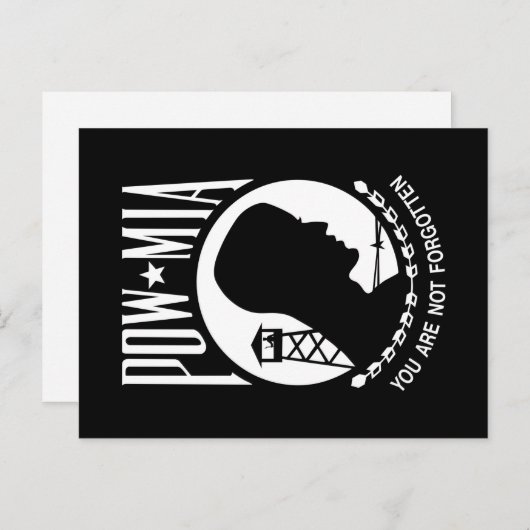 POW MIA Flag: Vermiste soldaten van de Vietnamoorl Briefkaart (Voorkant / Achterkant)