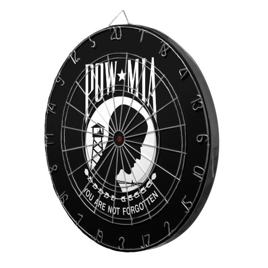POW MIA Flag: Vermiste soldaten van de Vietnamoorl Dartbord (Voorkant Rechts)