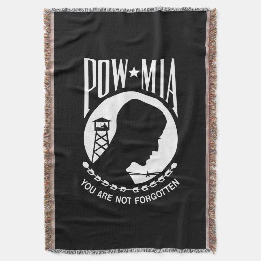POW MIA Flag: Vermiste soldaten van de Vietnamoorl Deken (Voorkant Verticaal)