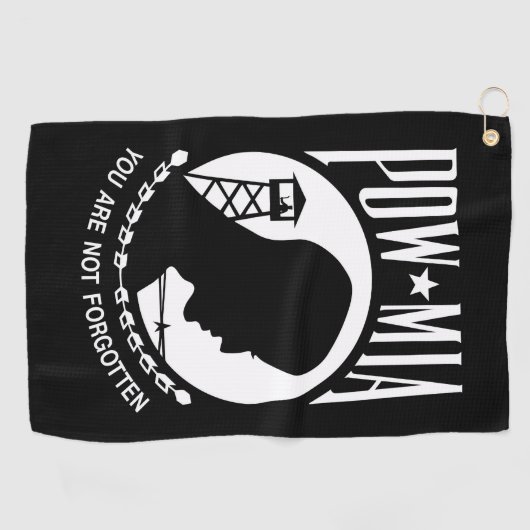 POW MIA Flag: Vermiste soldaten van de Vietnamoorl Golfhanddoek (Horizontaal)
